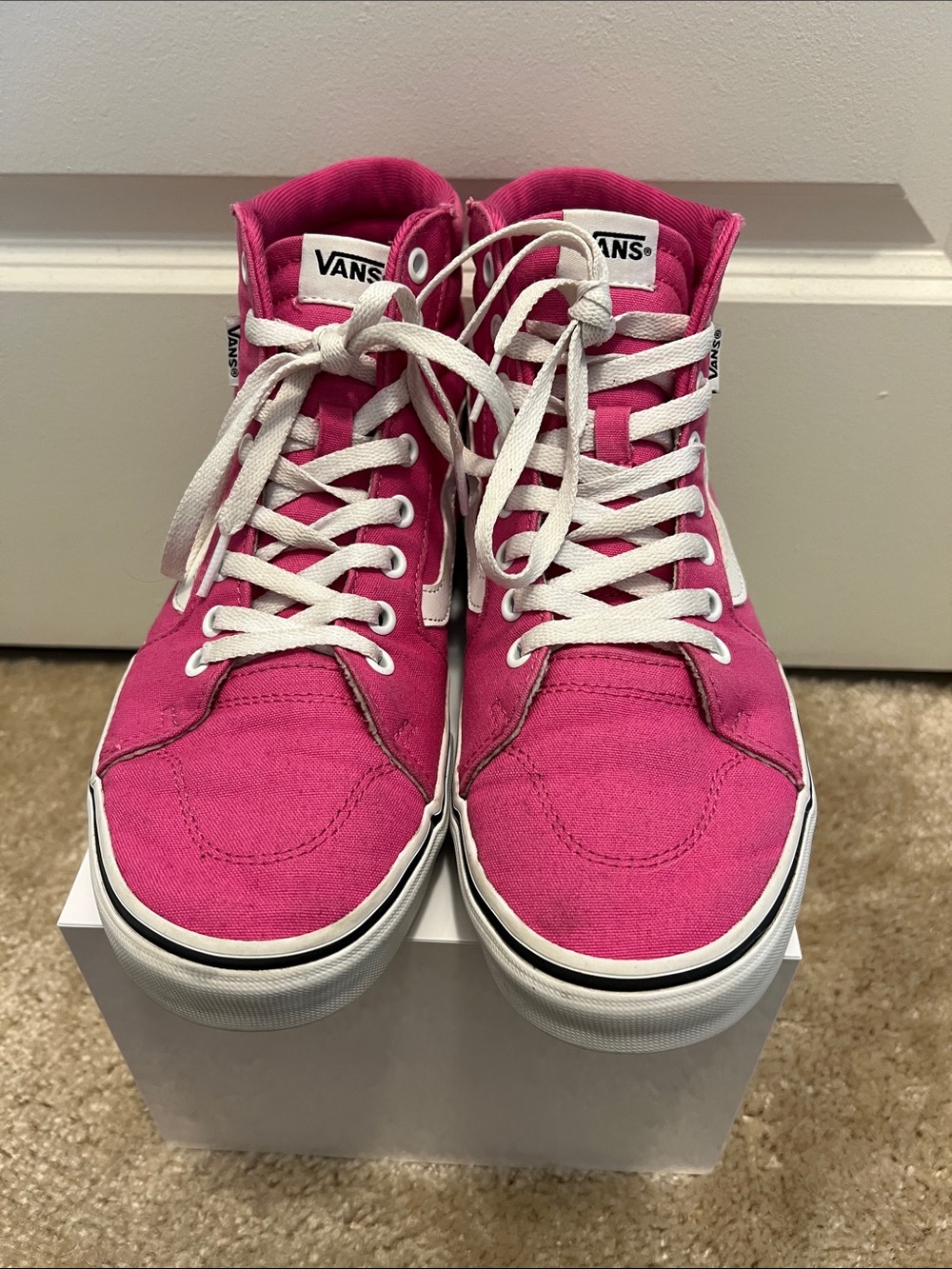 Vans Women's Pink High-Top Skate Sneakers